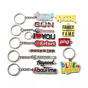 Promotional Keyring 3d Logo Letters Metal Key Chains