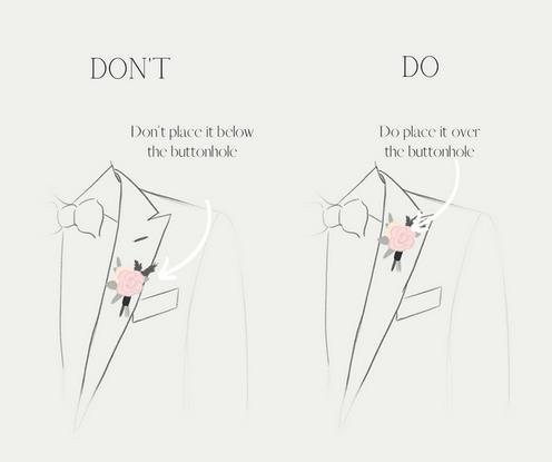 How To Pin Boutonniere on Lapel 1