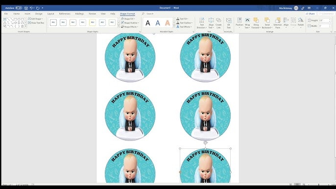 How To Design A Pin Button on Word?