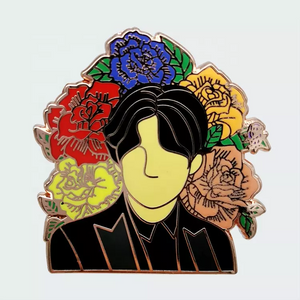 Hard Rose Flower Enamel Pin