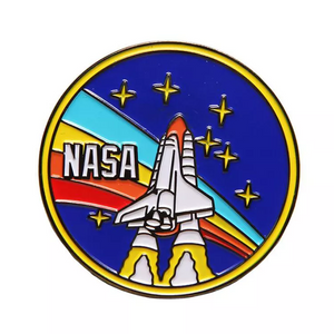 Metal soft enamel and hard enamel NASA lapel pins