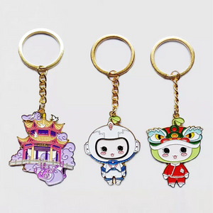 Zinc Alloy Iron Enamel Metal Keychain