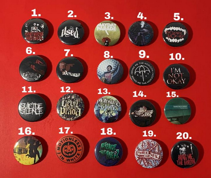 Find Old Emo Band Enamel Pins 2