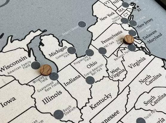 How Do I Use a Baseball Stadium Map with Pins for Travel