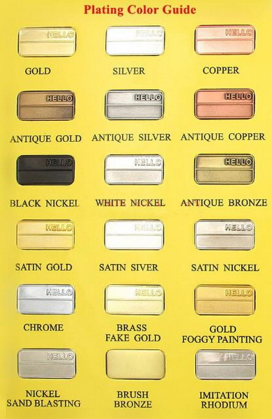 Plating Color Guide