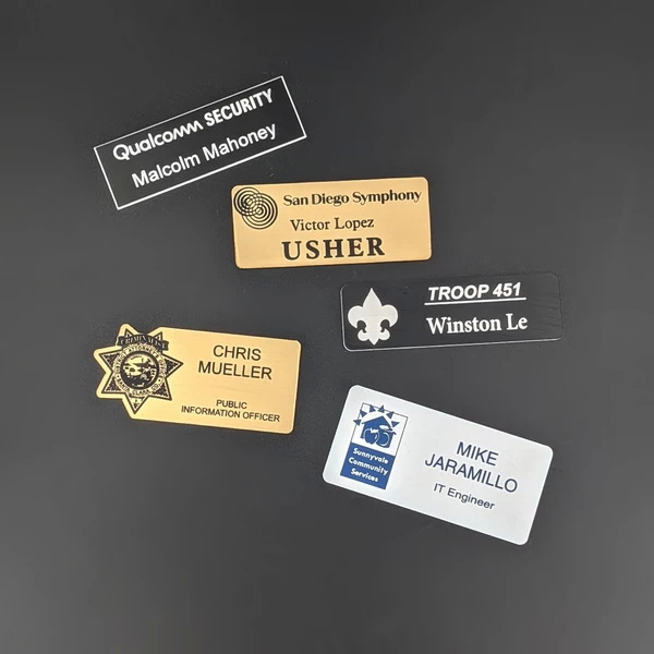 Personalized Metal Name Badges