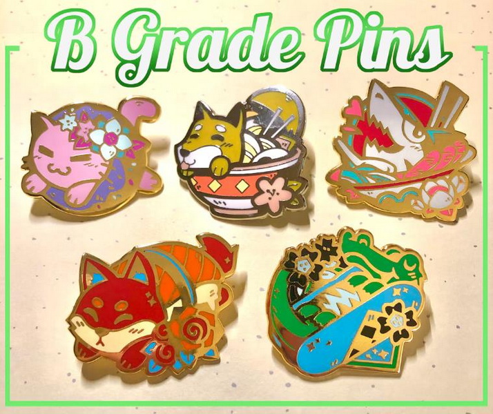 B Grade Enamel Pin 1