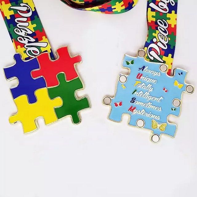 Soft Enamel Funny Metal Puzzle