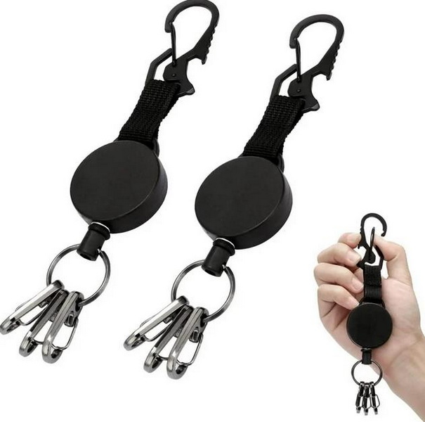 Retractable Chain Keyring