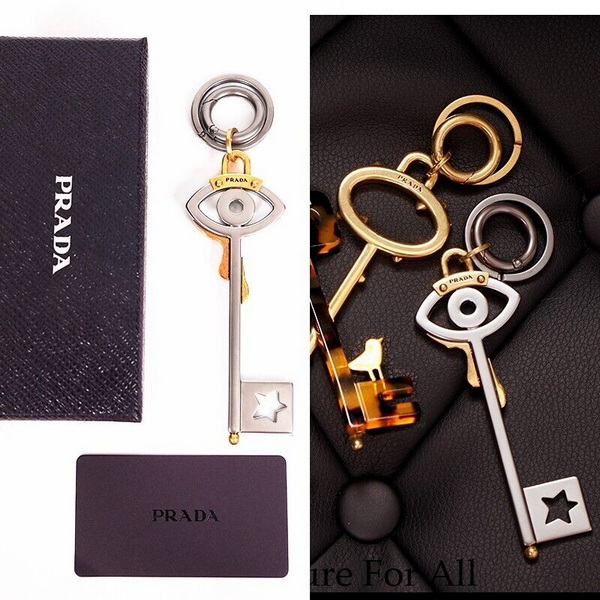 Is the Prada Keyring Made of Leather or Metal?